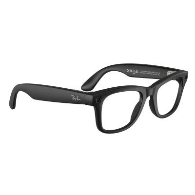 Умные очки Ray-Ban Wayfarer, черная матовая оправа, Фотохром: Прозрачные - Графитово‑Зелёные, L (Очки Ray-Ban Черный)