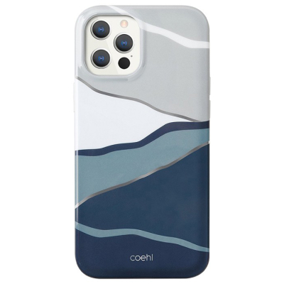 Чехол iPhone 12, 12 Pro Накладка Силикон Uniq COEHL Ciel (iPhone 12, 12 Pro Накладка Синий)