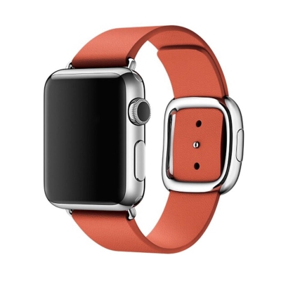 Браслет кожаный Modern Buckle для Apple Watch 38, 40, 41mm (Браслет для Apple Watch Кожа Красный)