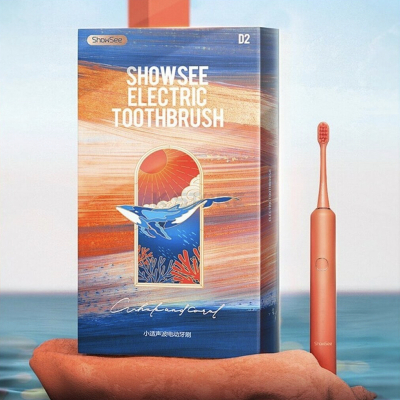 Электрическая зубная щётка ShowSee D2, с футляром (Электрическая зубная щетка Xiaomi Оранжевый)