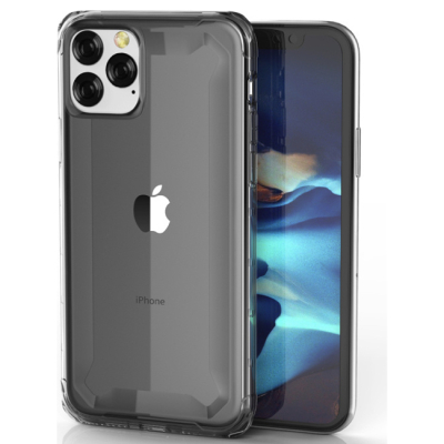 Чехол iPhone 11 Pro Max Накладка Пластик Devia Defender2 Series (iPhone 11 Pro Max Накладка Devia Прозрачный Черный)