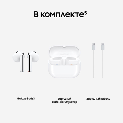 Наушники беспроводные Samsung Galaxy Buds 3 Белый (Наушники Samsung Galaxy Buds 3 Белый)