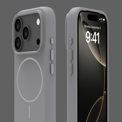 Чехол Deppa 84286 Liquid Silicone для iPhone 17 Pro (MagSafe) (Чехол Deppa Серый)