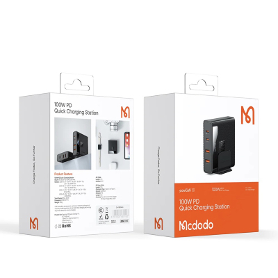 Сетевое ЗУ Mcdodo CH-180, 100 ватт, 4 выхода: USB-A (2шт), USB-C (2шт) (Сетевое ЗУ Mcdodo Черный)