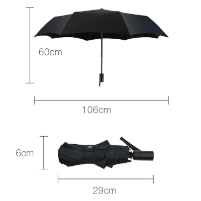 Зонт MiJia Automatic Umbrella Черный (Зонт Xiaomi Черный)