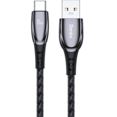 Кабель Benks D40, USB-A → USB-C, 25 ватт, длина 1.2 м