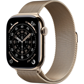 Apple Watch Series 10 (42mm) Золотой титан, Milanese Loop (без RuStore)