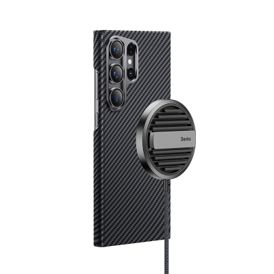 Кевларовый чехол Benks ArmorAir для Samsung S24 Ultra (MagSafe) (Накладка Черный Карбон)