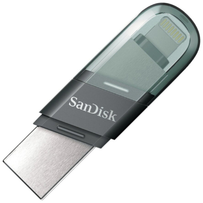 Флешка SanDisk iXpand Flip, USB + Lightning, 128 Gb (Флешка SanDisk 128 Gb Зеленый)