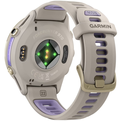 Garmin Forerunner 970, Золотистые, Ремешок индиго (Garmin Forerunner 970 Золотистые)