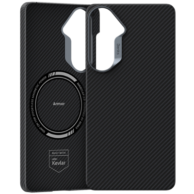 Кевларовый чехол Benks ArmorAir для Samsung S26 (MagSafe) (Накладка Черный карбон)