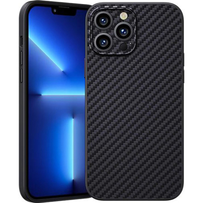 Кевларовый чехол Benks Aramid Magnetic для iPhone 13 (MagSafe) (Накладка Черный Карбон)