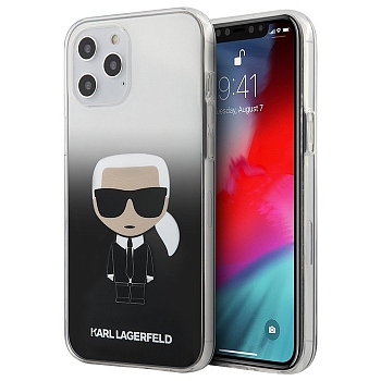 Чехол iPhone 12, 12 Pro Накладка Пластик Karl Lagerfeld Iconik Hard Gradient