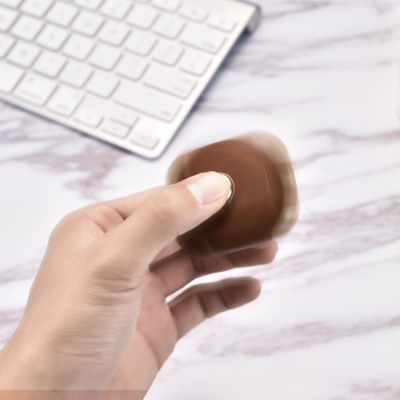 Чехол кожаный для наушников Apple AirPods iCarer (спиннер) (AirPods iCarer Коричневый)