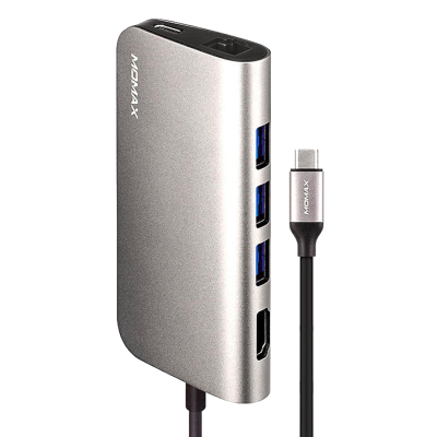 Многопортовый адаптер Momax One Link 8-in-1 (Адаптер Momax Серый)