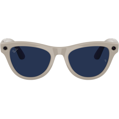 Умные очки Ray-Ban Skyler, светло‑серая оправа, Фотохром: Прозрачные - Сапфировые (Умные очки Ray-Ban Skyler, Глянцевая светло-серая оправа, Фотохромные линзы: Clear to Chalky Gray, M)