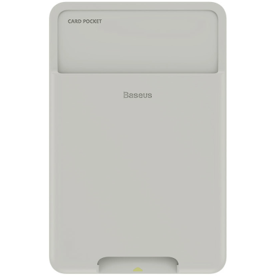 Чехол для карт Baseus back stick silicone card bag (Чехол для карт Baseus Светло-Серый)