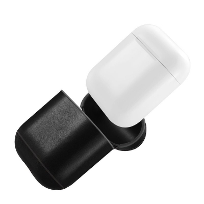Чехол кожаный для наушников Apple AirPods iCarer (Чехол кожа для наушников AirPods iCarer Черный)
