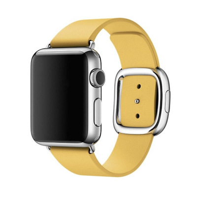 Браслет кожаный Modern Buckle для Apple Watch 38, 40, 41mm (Браслет для Apple Watch Кожа Желтый)