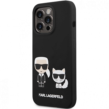 Чехол iPhone 13 Pro Накладка Силикон Karl Lagerfeld Liquid Silicone Karl&Choupette Hard
