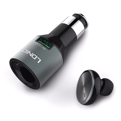 Автомобильное ЗУ Универсальный + Bluetooth гарнитура LDNIO (CM20)