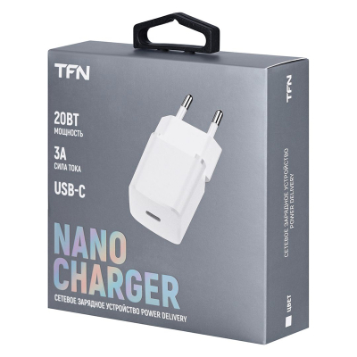 Сетевое ЗУ TFN Nano Charger USB-C 20 ватт (Сетевое ЗУ TFN Белый)