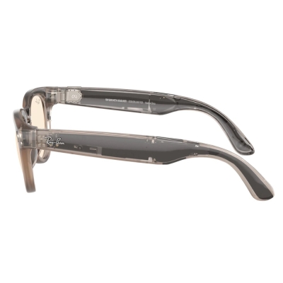Умные очки Ray-Ban Headliner, Глянцевая каменная оправа, Линзы Фотохром: Clear to Saffron Yellow, M (Очки Ray-Ban Серый)