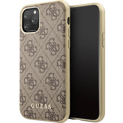 Чехол iPhone 11 Pro Накладка Кожзам Guess 4G collection Hard