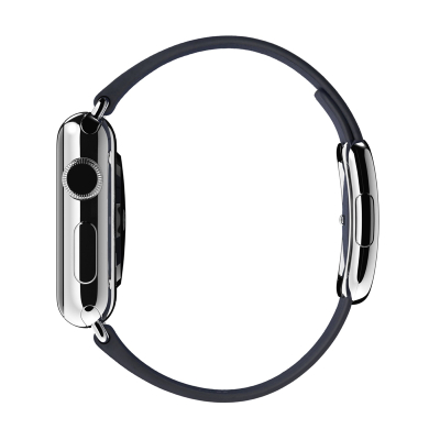 Браслет кожаный Modern Buckle для Apple Watch 42, 44, 45mm (Браслет для Apple Watch Кожа Синий)