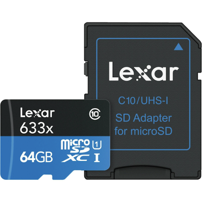 Флешка Lexar High-Performance, Micro SDXC, 64 Gb (Флешка Lexar 64 Gb)