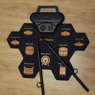 Портативная барабанная установка Anysen (Ударная установка Anysen Черный)
