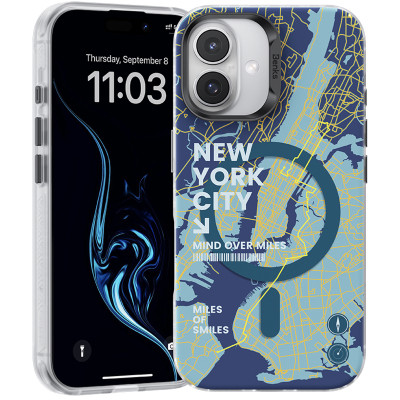 Чехол Benks MagClap City New York для iPhone 16 Plus (MagSafe) (Накладка Benks Белый)