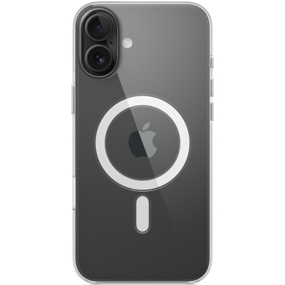 Чехол Clear Case для iPhone 16 Пластик (с MagSafe) (Накладка Прозрачный)