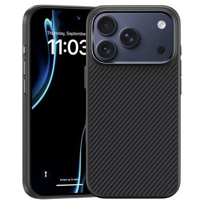 Кевларовый чехол Benks ArmorPro для iPhone 17 Pro (MagSafe) (Накладка Черный Карбон)