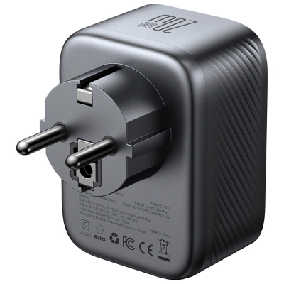 Универсальный Travel-адаптер Mcdodo CP-075, 20 ватт, 3 выхода: USB-A, USB-C (2шт), Евро вилка (ЗУ Универсальный Черный)