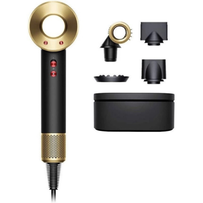 Фен Dyson Supersonic HD15, 4 насадки, Onyx / gold (Фен Dyson Supersonic HD15 с 4-мя насадками Золото/Черный)