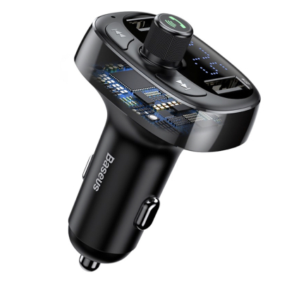 Автомобильное ЗУ + FM Трансмиттер Baseus S-09A (Автомобильное ЗУ + FM Трансмиттер Baseus Черный)