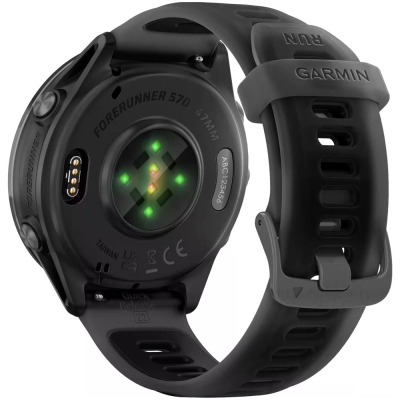 Garmin Forerunner 570, 47мм, Черные, Черный ремешок (Garmin Forerunner 570 Черные)