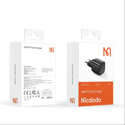 Сетевое ЗУ Mcdodo CH-402, 20 ватт, 1 выход: USB-C (Сетевое ЗУ Mcdodo Черный)
