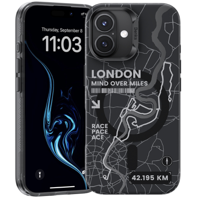 Чехол Benks MagClap City London для iPhone 16 Plus (MagSafe) (Накладка Benks Черный)