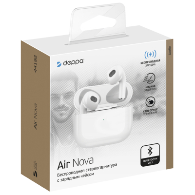 Наушники беспроводные Deppa Air Nova (Наушники Deppa Белый)