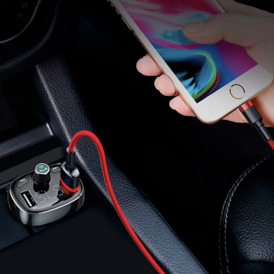 Автомобильное ЗУ + FM Трансмиттер Baseus S-09A (Автомобильное ЗУ + FM Трансмиттер Baseus Черный)