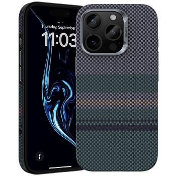 Чехол Benks ArmorPro Aurora CB для iPhone 16 Pro Магнитный Карбон (с MagSafe)