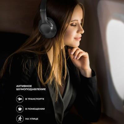 Наушники Deppa Stereo Ultra ANC, накладные (Наушники Deppa Черный)
