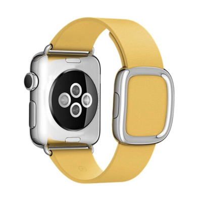 Браслет кожаный Modern Buckle для Apple Watch 38, 40, 41mm (Браслет для Apple Watch Кожа Желтый)