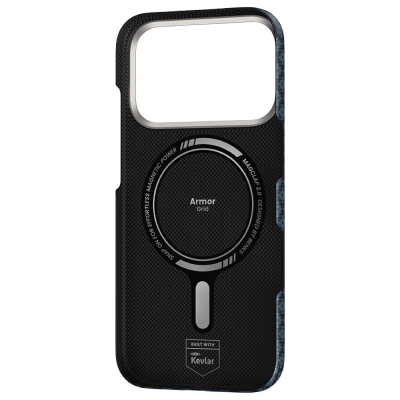 Кевларовый чехол Benks ArmorAir ArmorGrid для iPhone 17 Pro Max (MagSafe) (Накладка ArmorGrid Azure Blue)
