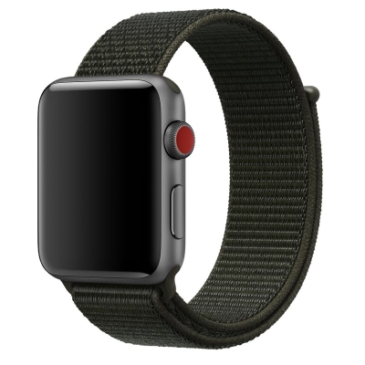 Браслет нейлоновый Sport Loop Nike для Apple Watch 42, 44, 45mm (Apple Watch Нейлон Рабочий хакки)