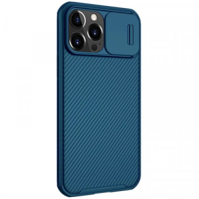 Чехол iPhone 13 Накладка Пластик Nillkin CamShield Pro (iPhone 13 Накладка Синий)