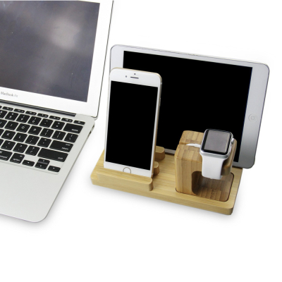 Dock Станция Seenda бамбуковая для Apple Watch и iPhone (Dock Станция Seenda для Apple Watch и iPhone Дерево)
