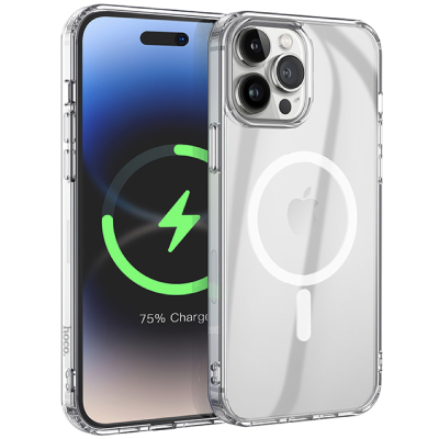 Чехол накладка Hoco для iPhone 14 Pro (с поддержкой MagSafe) (iPhone 14 Pro Накладка Прозрачный)